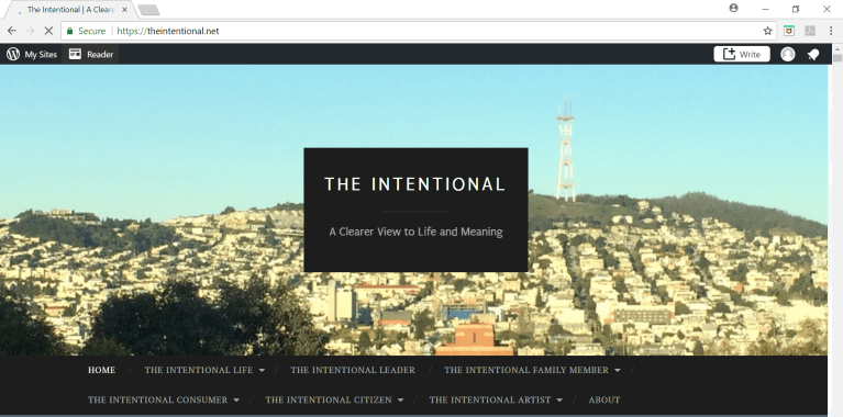 The Intentional front page